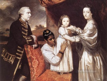 ジョシュア・レイノルズ Painting - ジョージ・クライヴとその家族 ジョシュア・レイノルズ